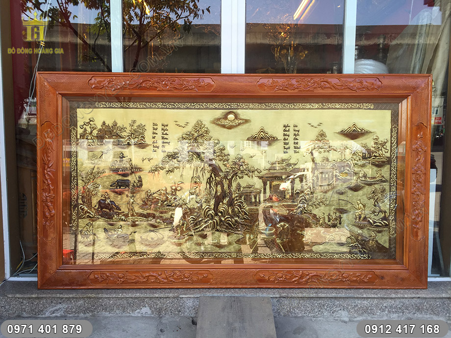 tranh đồng qu&ecirc; đẹp